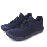 Yeknu  Outdoor large size medium tube flying woven five-finger wide-head socks breathable and non-slip men's casual shoes