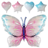 Yeknu  40Inch Colorful Gradient Number Balloon 0-9 Digit Foil Helium Balloon Butterfly Girl Birthday Party Decor Baby Shower Kids Gifts