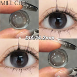 Yeknu  2pcs/Pair Color Contact Lenses with Degree Myopia Lenses Grey Lens Comestics Natural Eyes Lenses Beauty Pupils Yearly