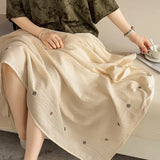 Yeknu  Solid color double-layer gauze blanket summer office nap casual blanket single-layer embroidered thin blanket