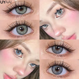 Yeknu  Color Contact Lenses with Diopters Blue Colored Lenses Myopia Color Lens Eyes Green Lenses Graduated Brown Natural Lenses