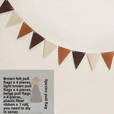 Yeknu  Ins Sle Felt Bunting Outdoor Decoration Birthday Scene Arrangement  Flag String Photoaphy Aosphere Hanging Orna...