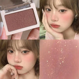 Yeknu  Peach Powder monochrome blush long-term durability Peach orange soft mist matte natural blush six colors available