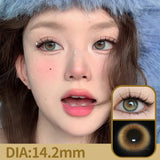 Yeknu  Glaze Series Contact Lenses for Eyes Color Beauty Pupils Natural Eye Lenses for Myopia 2pcs Brown Green Blue Makeup Lens