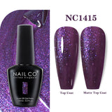 Yeknu  15ml Orange Color Nail Gel Polish Semi Permanent Red Pink Gellack Nail Art Salon Soak Off UV LED Glitter Nail Gel Varnish