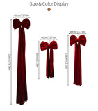 Yeknu  Super Large Red Velvet Christmas Bow Pendant Xmas Tree Bowknot Hanging Ornaments Home Christmas Decorations New Year Party Gifts
