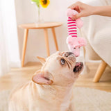 Yeknu  Long Strip Shaped Pet Plush Toy.Pig/duck/elephant Cartoon Sound Toys,Dog Bites, Relieves Boredom, Interactive Companion Toy