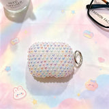 Yeknu  Half circle pearl earphone case protective case shockproof soft silicone earphone cover, with keychain