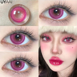 Yeknu  Color Contact Lenses for Eyes Korean Lens Blue Color Lens Brown Big Eye Contacts Lenses Pink Lenses Purple Lenses