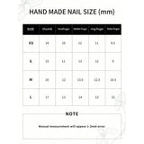 Yeknu  10pcs Handmade Almond Shaped Nail Art Pieces, Inlaid With Golden Flower Strips Detachable and reusable