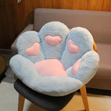 Yeknu Lovely Plush Cat Paw Seat Cushion Soft Comfortable Plush Waist Support Chair Cushion Cute Office Chair Cushion Birthday Present