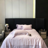Yeknu Lyocell Bamboo Fiber Luxury Embroidery Summer Quilt Soft Silky Thin Comforter Blanket With Bed Sheet Pillowcases Bedding Set