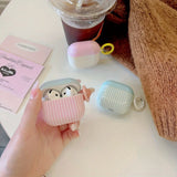 Yeknu  Small fresh Macaron contrasting stripes are suitable for airpods 4th generation noise reduction version earphone