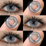 Yeknu  [Best Seller] Color Contact Lenses for Eyes 1 Pair Korean Fashion Lenses y2k Colorcon Costmetics Purple Lenses Gray Lens