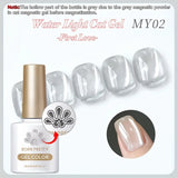 Yeknu  10ml Cat Magnetic Gel Polish High Transparency Moonlight White Effect Long-Lasting Salon Soak Off UV LED Manicure