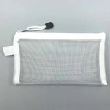 Yeknu  1Pc Clear Mesh Pencil Case Stereoscopic Portable School Supplies Pen Box Bill Storage Bag Zipper Pouch Office Student Pen Bag