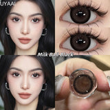 Yeknu  2pcs/pair Yearly Colored Contact Lenses Natural Green Lens Fashion Pupils Beauty gray Contact Lenses for Eyes