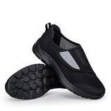 Yeknu  Large size Velcro elderly shoes wide feet thick instep men's and women's autumn sports middle-aged elderly soft-soled walking