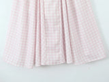 Yeknu  Jastie Lace Up Bandage Plaid Sling Dress Women Elegant Square Neck Low Waist A-line Midi Summer Dresses Holiday Party Robe