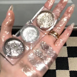 Yeknu  Gorgeous Glitter Eyeshadow Long Lasting Waterproof Pearlescent Glitter Shimmer Eye Shadow Eyes Body Glitter Makeup Cosmetics