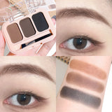 Yeknu  Three-color eyebrow powder: natural three-dimensional eyebrow powder, easy to apply makeup, waterproof and non-refuge, daily