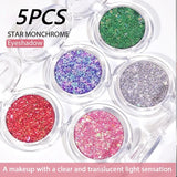 Yeknu  Multi Color Monochrome Glitter Eyeshadow Mermaid Shimmer Waterproof Compact Portable Vegan Certified Easy Blend