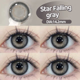 Yeknu  2PCS Myopia Beauty Colored  Contact Lenses Purple Halloween Makeup Lens Fashion Pupils Big Eye Lenses Natural Blue Lense