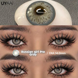 Yeknu  1 Pair Fashion Lenses Colored Contact Lenses for Eyes Beauty Green Eyes Lenses Natural  Brown Lens Grey Lens