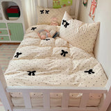 2025 New Class A Cartoon Pure Cotton Four-Piece Set Student Small Fresh Dormitory Quilt Cover Bed Sheet Three-Piece Set