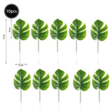 Yeknu  Hawaiian Luau Party Decorations Artificial Tropical Monstera Leaves and Hibiscus Flowers for Summer Beach Jungle Theme Birthday