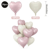 Yeknu  Coquette Birthday Decoration Pink White Bow Latex Balloon Set Foil Bow Balloon Girls Women Pink Bow Party Wedding Decor Supplies