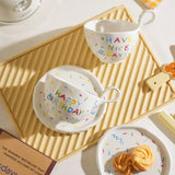 Yeknu High Beauty Female Coffee Cup Set High Grade Exquisite Afternoon Tea Cup Advanced Ceramic Mug