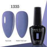 Yeknu  15ml Gel Nail Polish LED Semi-permanent Summer Varnish UV Vernis Blue Color Enamels For Nails Gellak Top Coat Base Polish