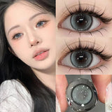 Yeknu  2PCS Color Contact Lenses with Myopia diopter Beauty Soft Lens Green Pupil for Natural Effect Eye Brown Free Shipping