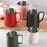 Yeknu  350/600ML Coffee Milk Frothing Pitcher Jug 304 Stainless Steel Precise Scale High Quality Latte Barista Professional CafeUtensil