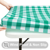 Yeknu  Olanly Rectangle Vinyl Table Cover Stretch Waterproof Table Covers Fitted Tablecloth For Home Party Camping Table Cloth Outdoor