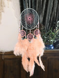 Yeknu  Handmade Dream Catcher Feather Ornament Birthday Gift for Women Forest System Girl's Heart Bedroom Hanging Decoration Creativ...