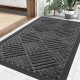 Yeknu  Olanly Front Door Mat Outside Entrance Heavy Duty Sturdy Natural Rubber Doormat Non-Slip Low Profile Floor Mat For Entryway