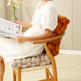 Yeknu  Knotted Square Cushion Nordic Aesthetic Stuffed Pillow Office Chair Decorative Plush Pillow Sleeping Back Knot Hand-made Cushion