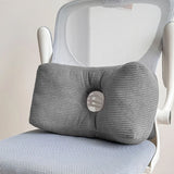 Yeknu Corduroy waist pillow office sleeping pillow computer chair waist cushion pregnant woman backrest car small pillow