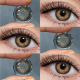 Yeknu  1 Pair Colored Contact Lenses 42% Water Yearly Korean Lenses High Quality Lenses Green Lenses Natural Gray Pupils
