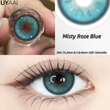 Yeknu  New 1pair Colored Contact Lenses for Eyes Blue Natural Look Brown Eye Lenses Cosmetic Beauty Pupils