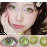 Yeknu  1 Pair Cosmetic Color Lens Korea Cosplay Big Eyes Contact Lens Diameter Large Pink Lens