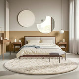 Yeknu  Round Rugs 6Ft Ivory Circle Area Rug Aesthetic Room Decor for Living Room Bedroom Nursery Fluffy Fuzzy Plush Soft Shaggy Cream