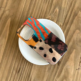 Yeknu  Retro Leopard Pattern Stitching Phone Case For iPhone 16 Pro Max 15 14 13 12 11 XS X XR 7 8 Plus SE Shockproof Bumper Cover