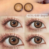 Yeknu  1 Pair Lenses Color Contact Lenses for Eyes Prescription Grey Korean Lenses Brown Natural Lenses