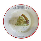 Yeknu Korean Retro French Letter Ceramic Disc Graffiti Dessert Breakfast Pasta Creative Kitchen Supplies Food Photography Plate