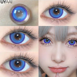 Yeknu  Color Contact Lenses for Eyes Korean Lens Blue Color Lens Brown Big Eye Contacts Lenses Pink Lenses Purple Lenses