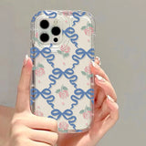 Yeknu  Flower Phone Case For iPhone 17 16 Pro Case iPhone 13 15 14 11 12 Pro Max 16E Air 8 7 Plus XR SE Transparent Shockproof Cover