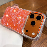 Yeknu  Fashion Bling Glitter Shell Pattern Phone Case For iPhone 13 14 15 16 17 Pro Max Soft IMD Shockproof Anti-Scratch Diamond Cover